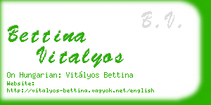 bettina vitalyos business card